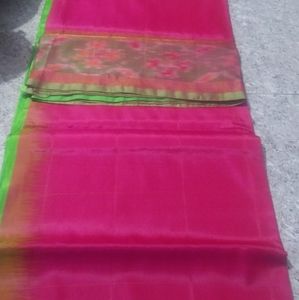 Kochampalli pure silk saree. Color: Pink and Green.      Selling Price:Rs 5135
